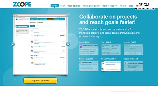 全球經典設計聚合網：藍色網頁設計