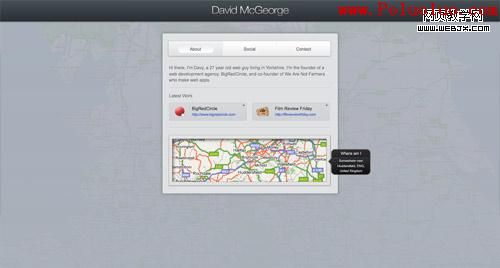 Business card website