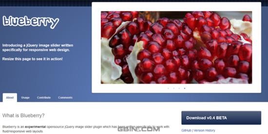 Blueberry &ndash; A responsive jQuery image slider
