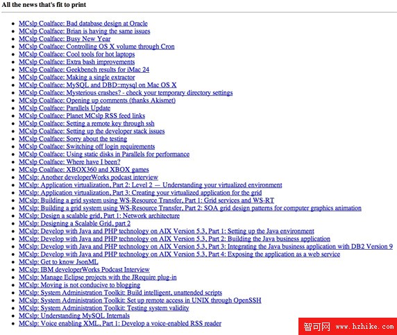 使用 XQuery 聚合 RSS 和 Atom 信息：使用 XQuery 加速 RSS 和 Atom 信息的合並與過濾