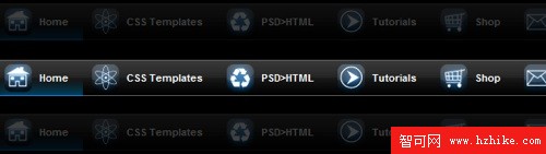 CSS Navigation with Glowing Icons