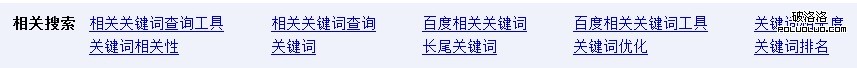 百度尋找相關關鍵詞